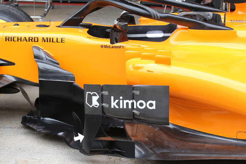 McLaren MCL33, légterelők az oldaldoboznál