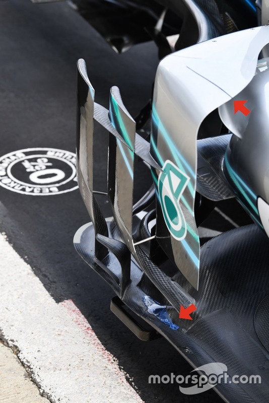 Un déflecteur de la Mercedes-AMG F1 W09