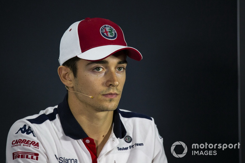 Charles Leclerc, Sauber in press conference