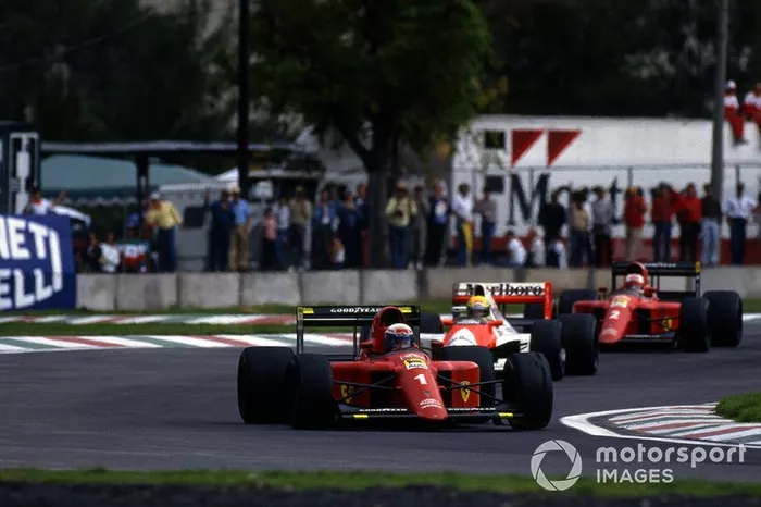 Alain Prost, Ferrari, Ayrton Senna, McLaren, Nigel Mansell, Ferrari
