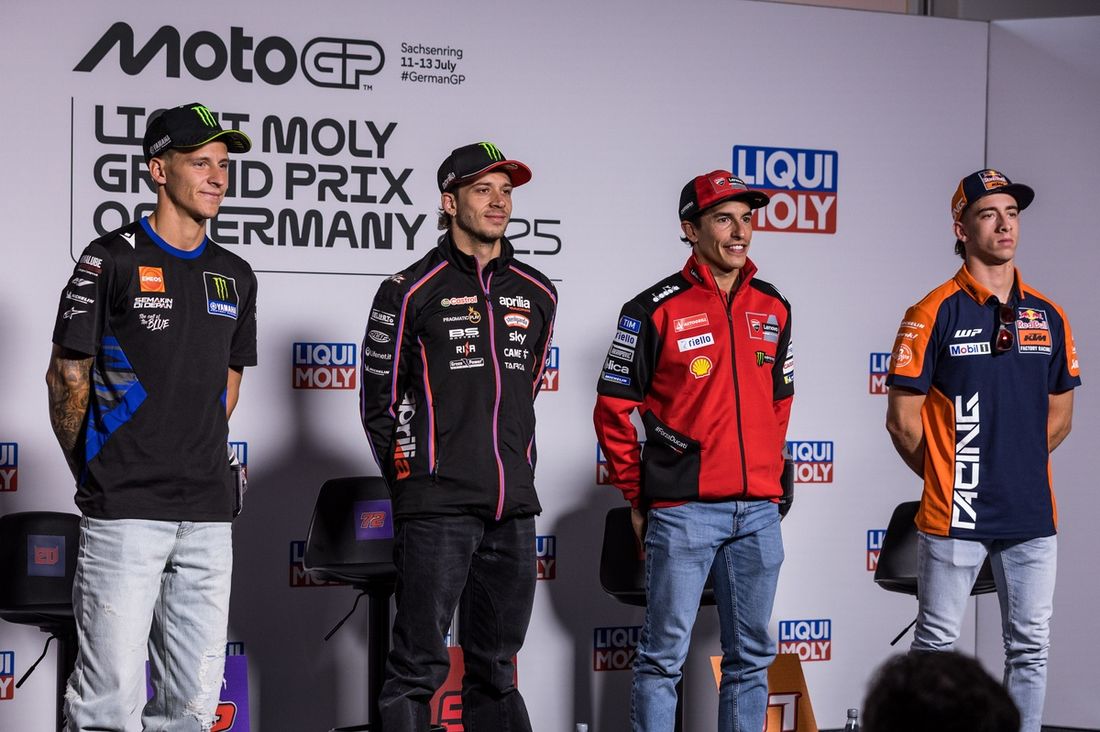 Fabio Quartararo, Yamaha Factory Racing, Marco Bezzecchi, Aprilia Racing, Marc Marquez, Ducati Team, Pedro Acosta, Red Bull KTM Factory Racing