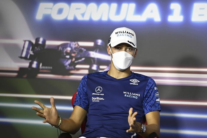 George Russell, Williams en la conferencia de prensa