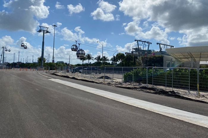 Aspectos de la construcción de la pista para el GP de Miami