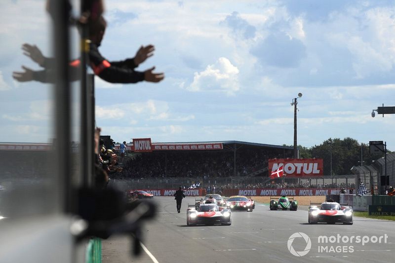 #7 Toyota Gazoo Racing Toyota GR010 - Hybrid Hypercar, Mike Conway, Kamui Kobayashi, Jose Maria Lopez and #8 Toyota Gazoo Racing Toyota GR010 - Hybrid Hypercar, Sebastien Buemi, Kazuki Nakajima, Brendon Hartley 