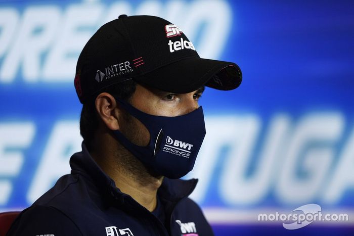 Sergio Pérez, Racing Point, en la conferencia de prensa