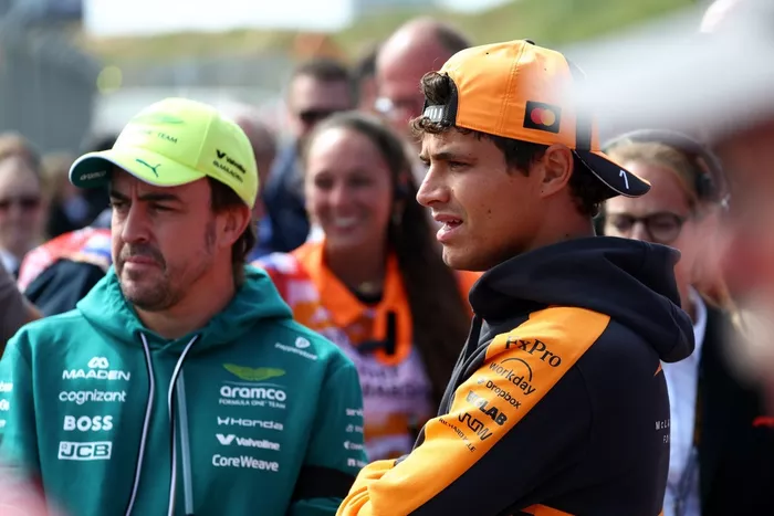 Fernando Alonso, Aston Martin Racing, Lando Norris, McLaren