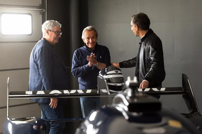 Jacky Ickx, Genesis Magma Racing, Cyril Abiteboul, Genesis Magma Racing, Luc Donckerwolke, Genesis Magma Racing