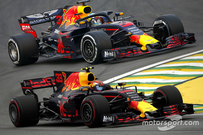 Komparasi mobil F1 Red Bull RB13 2017 vs Red Bull RB14 2018