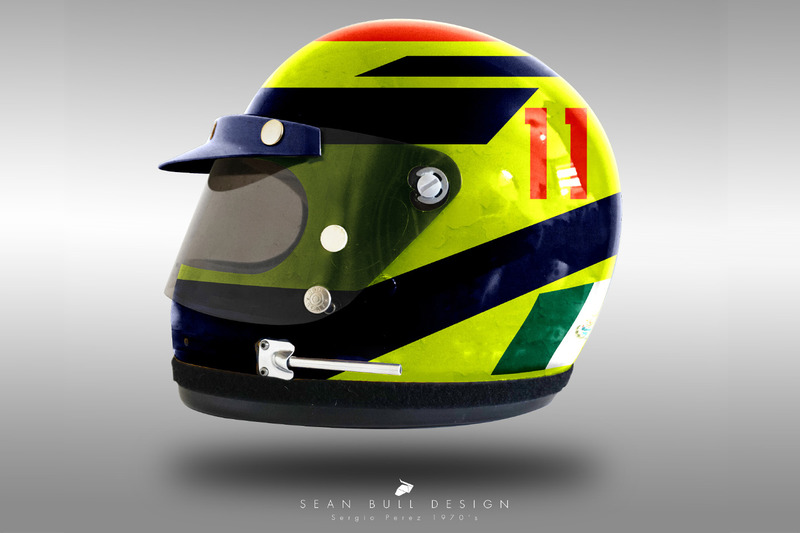 Casco concepto 1970 de Sergio Pérez