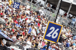 Le panneau de stand de Takuma Sato, Andretti Autosport Honda