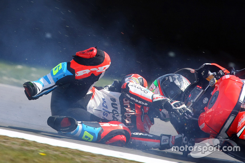 1. Marco Melandri, Ducati Team choque