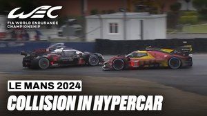 24h Le Mans 2024 - kolizja hipersamochodów