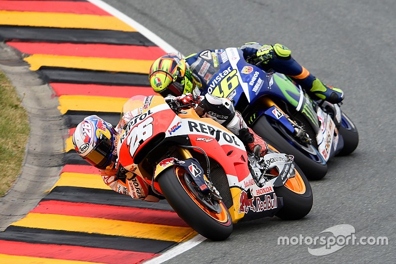 Dani Pedrosa, Repsol Honda Team y Valentino Rossi, Yamaha Factory Racing