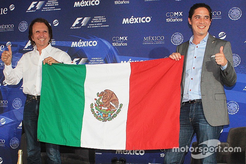 Emerson Fittipaldi, ambassadeur du GP du Mexique avec Rodrigo Sanchez