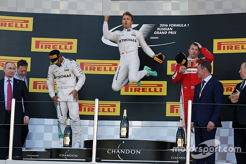 Podium: winner Nico Rosberg, Mercedes AMG F1 Team, second place Lewis Hamilton, Mercedes AMG F1 Team, third place Kimi Raikkonen, Ferrari