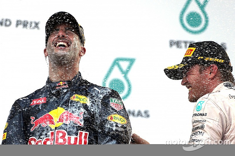 Podium: Race winner Daniel Ricciardo, Red Bull Racing