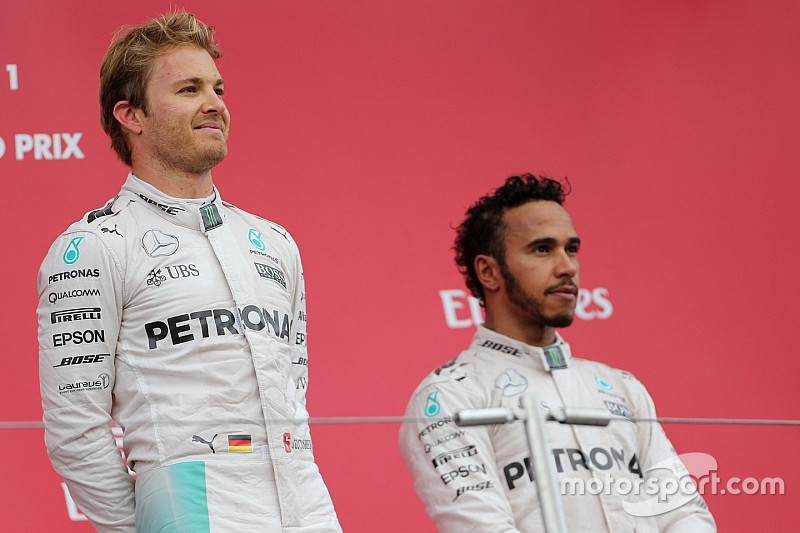 Nico Rosberg, Mercedes AMG F1 Team y Lewis Hamilton, Mercedes AMG F1 Team