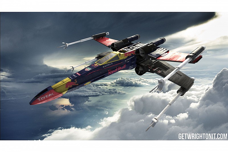 In beeld: De X-Wing uit Star Wars in Formule 1-kleuren