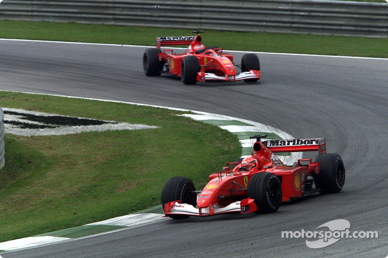 Michael Schumacher and Rubens Barrichello