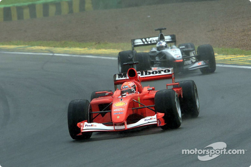 Michael Schumacher and David Coulthard