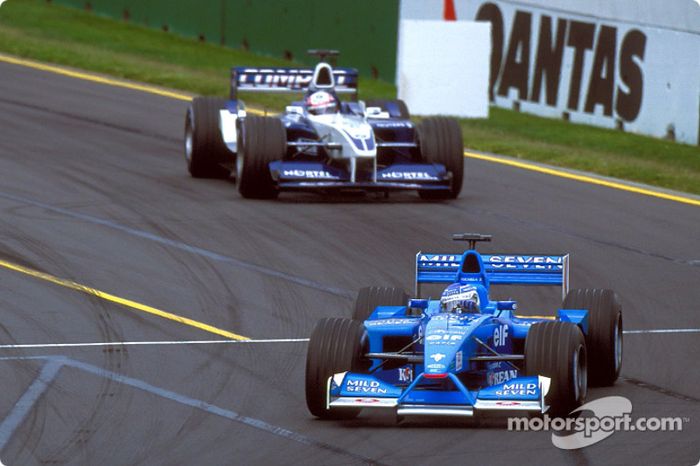 Giancarlo Fisichella y Juan Pablo Montoya