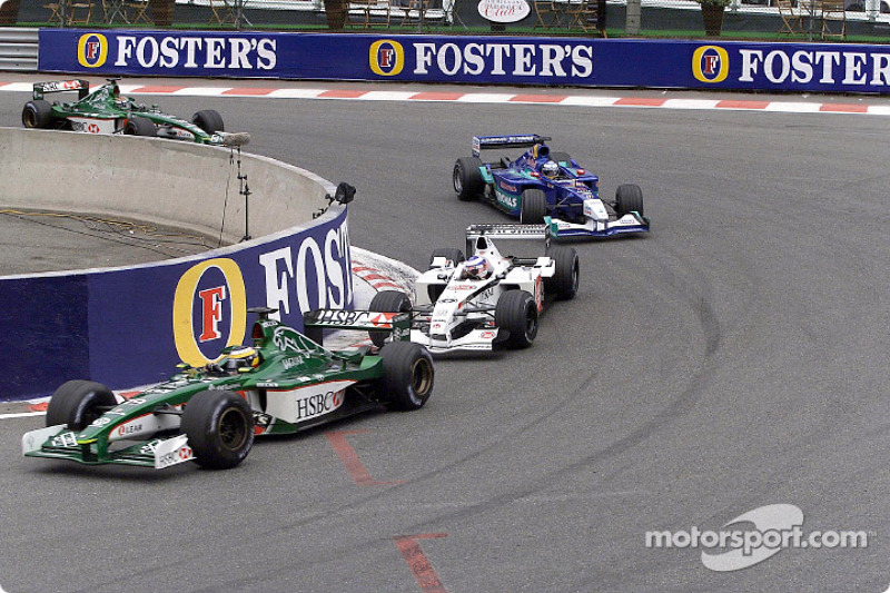 Pedro de la Rosa in front of Olivier Panis, Nick Heidfeld and Eddie Irvine