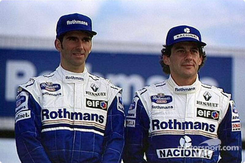 Damon Hill y Ayrton Senna