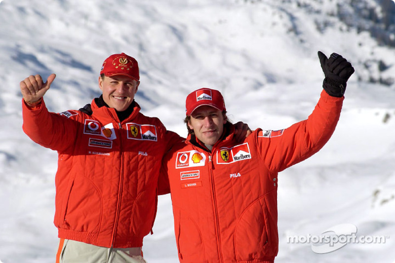 Michael Schumacher and Luca Badoer