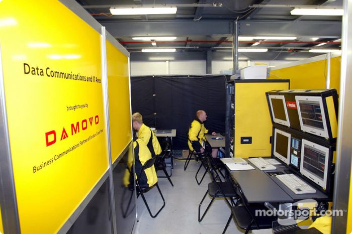 Área de telemetría del equipo Jordan 