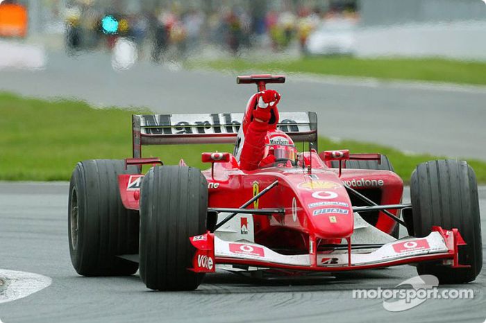 8. Michael Schumacher (Ferrari) - 18 races (San Marino 2003 - Spain 2014)