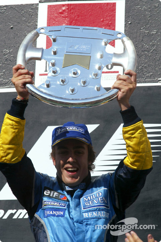 Fernando Alonso, 1º en el GP de Hungría 2003