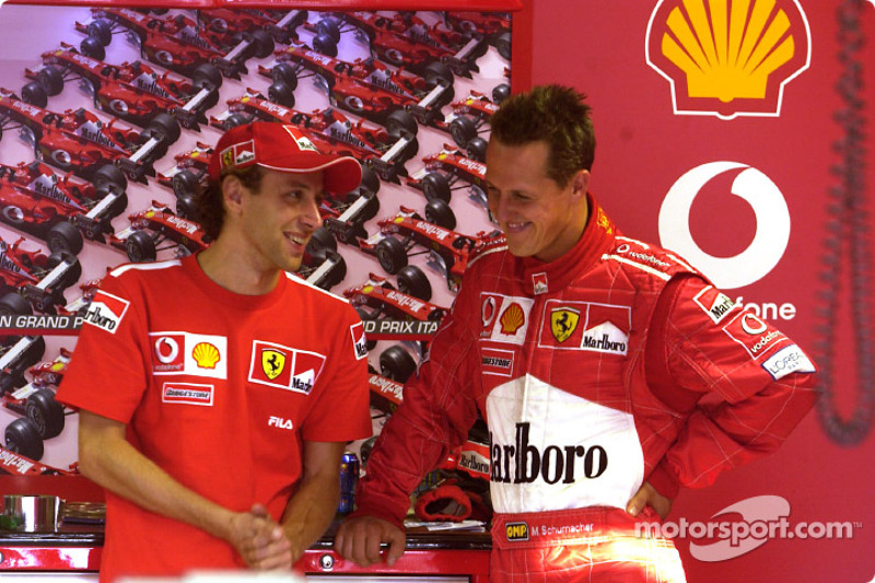 Luca Badoer y Michael Schumacher