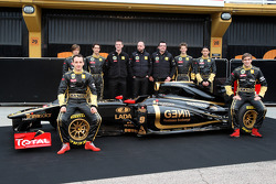Robert Kubica, Lotus Renault GP, Jan Charouz, Bruno Senna, Gerard Lopez Genii Capital, Lotus Renault GP, Eric Boullier, driecteur d'équipe, Lotus Renault GP, Romain Grosjean, Ho-Pin Tung, Vitaly Petrov, Lotus Renault GP