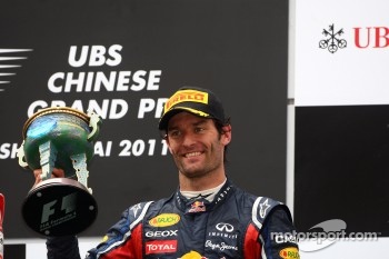 Podium: third place Mark Webber, Red Bull Racing