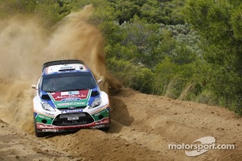 Mikko Hirvonen and Jarmo Lehtinen, Ford Fiesta RS WRC, BP Ford Abu Dhabi World Rally Team