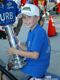 Little Chad Boat celebrating daddy's Pole Winner Award