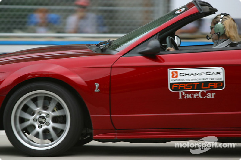 Champ Car official pace car team on track at Toronto