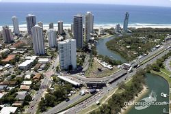 Vista aérea del circuito de Gold Coast