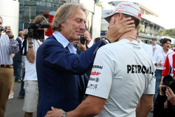 Luca di Montezemolo, Scuderia Ferrari, FIAT voorzitter en President Ferrari en Michael Schumacher, M