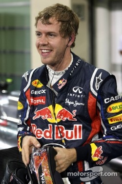 Pole winner Sebastian Vettel, Red Bull Racing