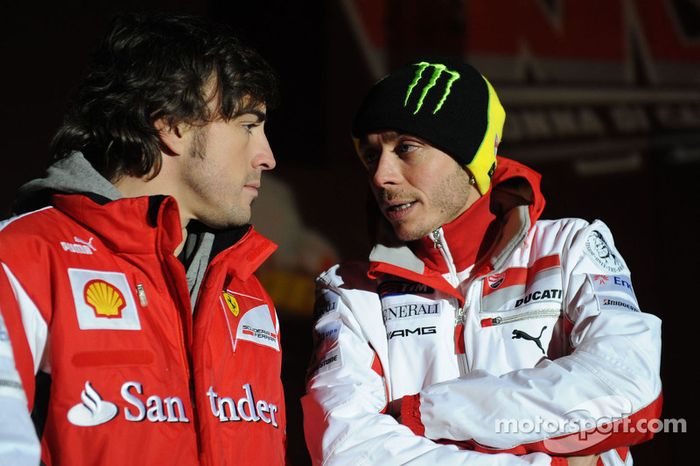 Fernando Alonso y Valentino Rossi