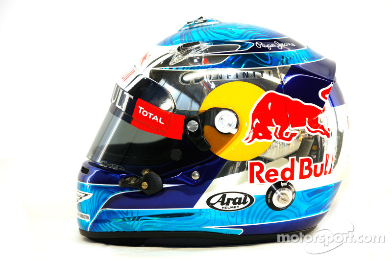 Sebastian Vettel, Red Bull Racing helmet at 2012 drivers ...