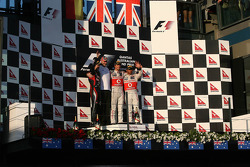 Sebastian Vettel, Red Bull Racing with Jenson Button, McLaren Mercedes and Lewis Hamilton, McLaren Mercedes