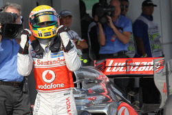 Le poleman Lewis Hamilton, McLaren Mercedes