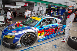 Pit stop practice for #21 Hitotsuyama Racing Audi R8 LMS: Cyndie Allemann, Akihiro Tsuzuki