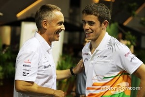 Martin Whitmarsh, McLaren Chief Executive Officer with Paul di Resta, Sahara Force India F1