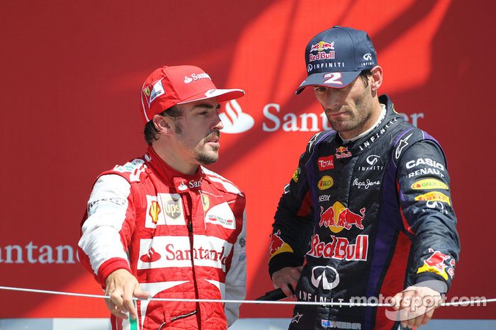Fernando Alonso con su amigo Mark Webber