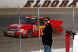 Tony Stewart looks on