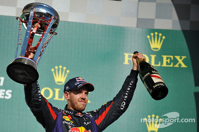 Race winner Sebastian Vettel, Red Bull Racing