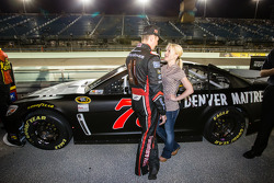 Kurt Busch, Furniture Row Racing Chevrolet with girlfriend Patricia Driscoll